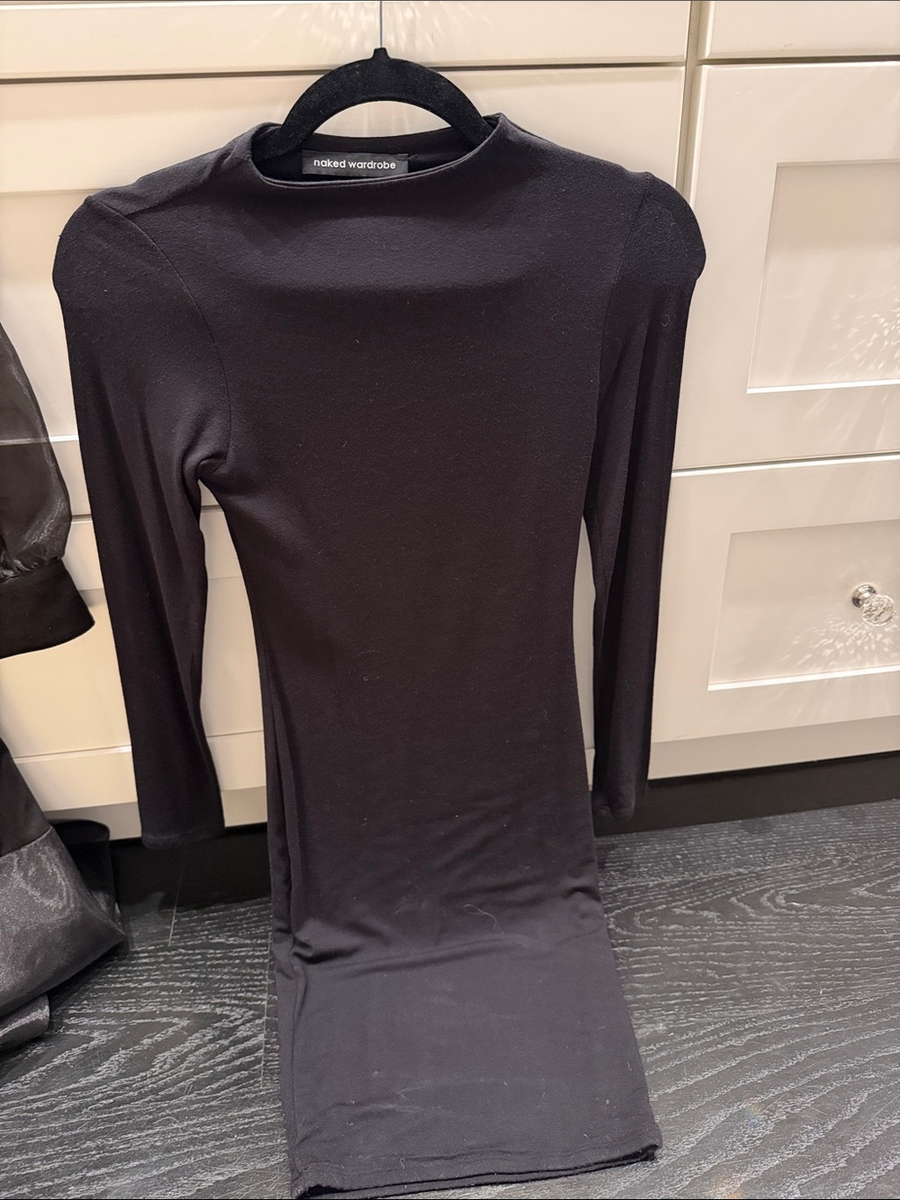 naked wardrobe Black Long Sleeve dress